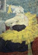 Henri  Toulouse-Lautrec The Clowness Cha-u-Kao Sweden oil painting artist